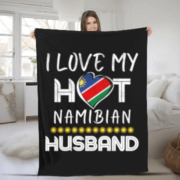 Discover Funny Namibian Husband Proud Wife Fleece Blankets