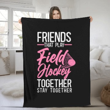 Discover Field Hockey Friends Besties Buddy Fleece Blankets