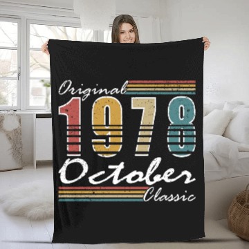 Discover 1978 vintage birthday year of birth 1978 gift Fleece Blankets