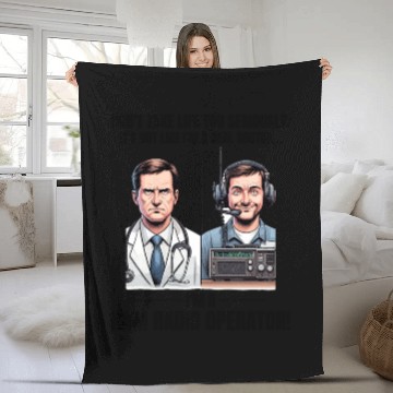 Discover Real Doctor vs Amateur Ham Radio Operator Fleece Blankets
