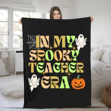Discover In My Spooky Teacher Era Teacher Halloween Fleece Blankets