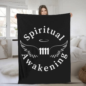 Discover 1111 Angel Number Spiritual Awakening Fleece Blankets