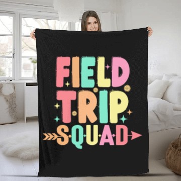 Discover First Grade Field Trip Squad Teacher Students Fleece Blankets