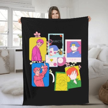 Discover Army KPop Fancy and Love Fans Fleece Blankets