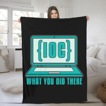 Discover Cybersecurity IOC What You Did Computer Science Fleece Blankets