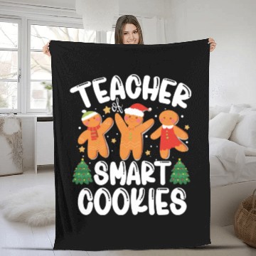 Discover Christmas Teacher Cute Gingerbread Cookies Fleece Blankets