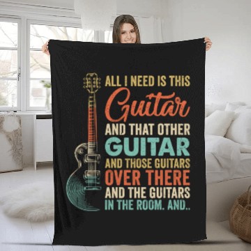 Discover All I Need Is This Guitar Player Guitarist Music Fleece Blankets