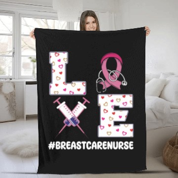 Discover Love Breast Care Nurse Valentine's Day Fleece Blankets