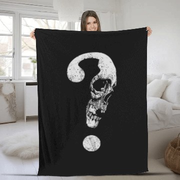 Discover SKULL QUESTIONMARK Fleece Blankets