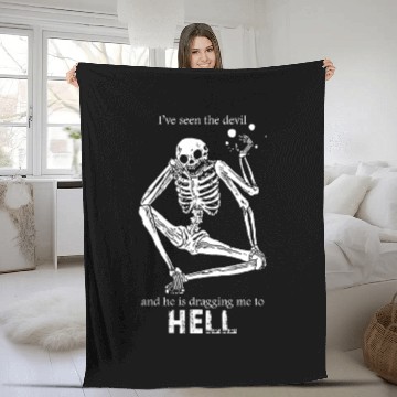Discover DRAG ME TO HELL DEVIL SKULL Fleece Blankets