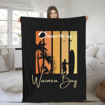 Discover Waimea Bay Haden Mango Style Fleece Blankets