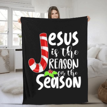 Discover Jesus Is The Reason For The Season Christian Fleece Blankets