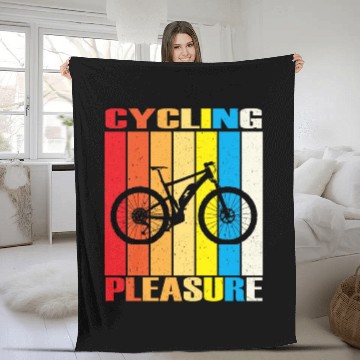 Discover cycling Fleece Blankets