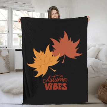 Discover Autumn Dreams: Embrace the Autumn Vibes Collection Fleece Blankets