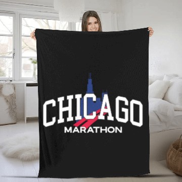 Discover Running Chicago Fleece Blankets