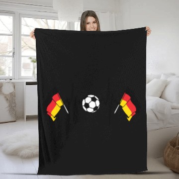 Discover Flag germany football heartbeat Fleece Blankets