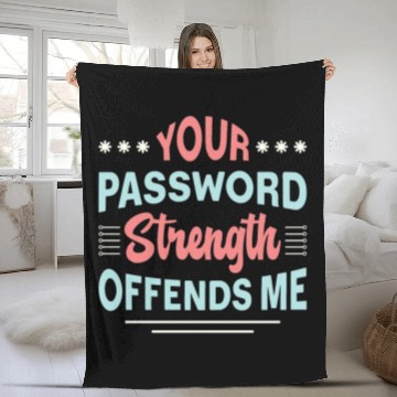 Discover Cybersecurity Your Password Strength Programmer Fleece Blankets
