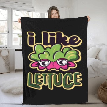 Discover I Like Lettuce Fleece Blankets