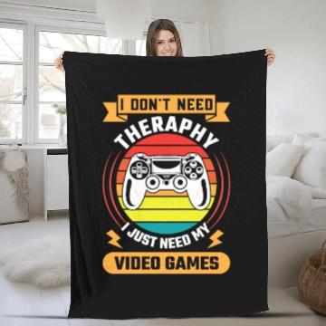 Discover Coffee and my Video Games Video Game Lover Fleece Blankets