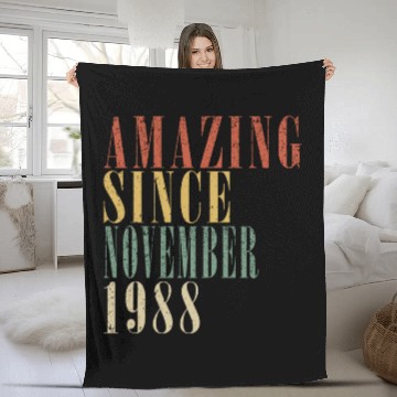 Discover november 1988 Anniversary november 1988 november Fleece Blankets