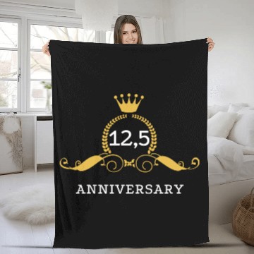 Discover 12.5 Years Wedding Anniversary / Celebrate Love Fleece Blankets