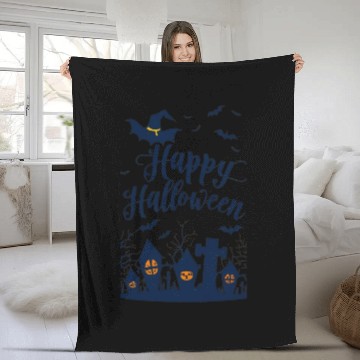 Discover Happy Halloween brings joy and spookiness Fleece Blankets