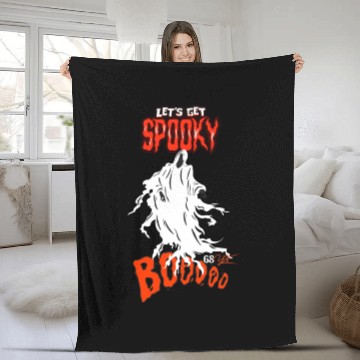 Discover Let's get spooky halloween ghost Fleece Blankets