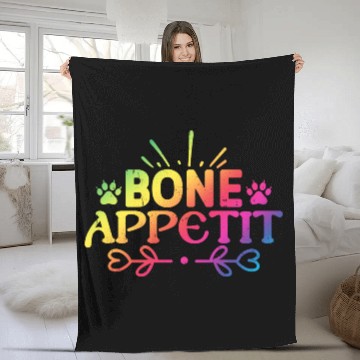 Discover Puppy Lover Gift Bone Appetit Fleece Blankets