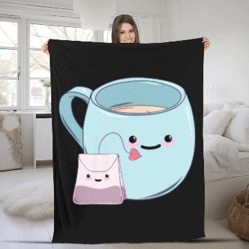 Discover Tea Time With Friends Fleece Blankets