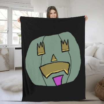 Discover Halloween Pumpkin Jack o lantern 2 Fleece Blankets