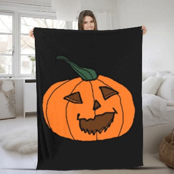 Discover Halloween Pumpkin Jack o lantern 1 Fleece Blankets