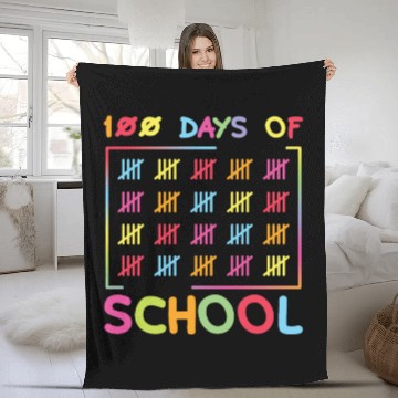 Discover Teacher Student 100th Day 100 Days Of School Fleece Blankets