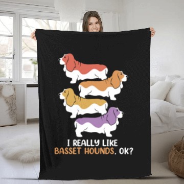 Discover Basset Hound Dog Lover I Really Like Basset Hound Fleece Blankets