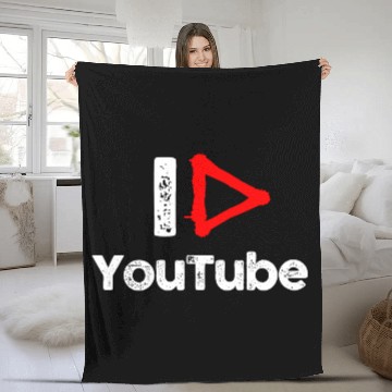 Discover I love YouTube Fleece Blankets