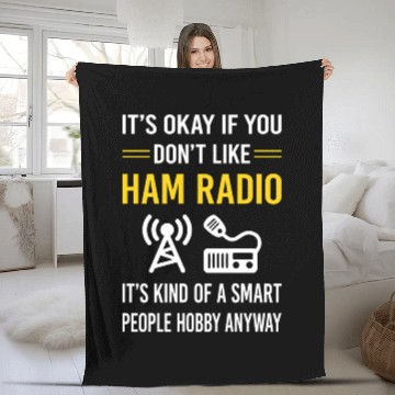 Discover Smart People Ham Radio Amateur Radio Fleece Blankets