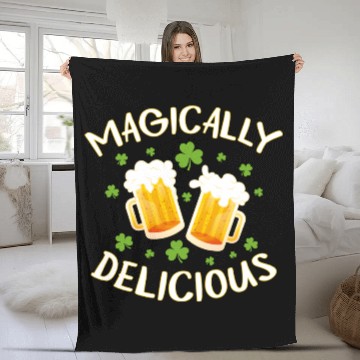 Discover Magically Delicious Beer Drinking Irish Team St Fleece Blankets