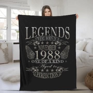 Discover november 1988 Anniversary november 1988 november Fleece Blankets