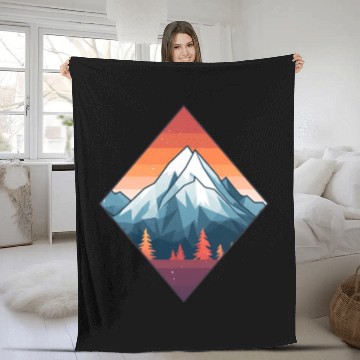 Discover Mountains in Autumn Fleece Blankets