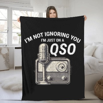 Discover Nostalgic QSO Vintage Ham Radio Operator Classic Fleece Blankets