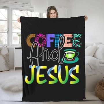 Discover Coffee And Jesus Fleece Blankets