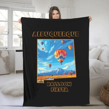 Discover New Mexico Balloon Festival Fleece Blankets