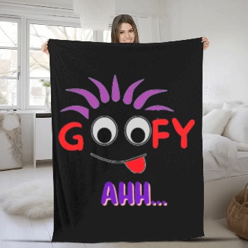 Discover FUNNY T Goofy Ahh Best Gift For Friends Fleece Blankets
