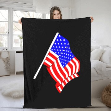 Discover Flag of USA, stars and stripes Fleece Blankets