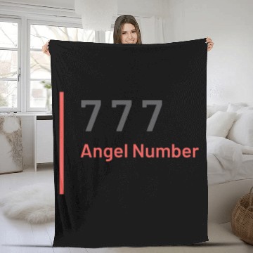 Discover Say Everytime Angel Number 777 Fleece Blankets