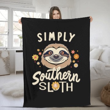 Discover Simply southern sloth Fleece Blankets