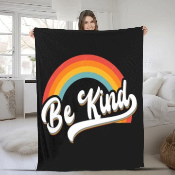 Discover Be Kind Rainbow Anti Bullying Wear Orange Unity Fleece Blankets