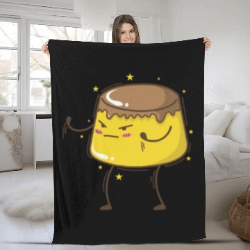 Discover delicious Pudding Dessert sweet Dessert Fleece Blankets