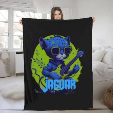 Discover Baby Jaguar Guitar Fleece Blankets