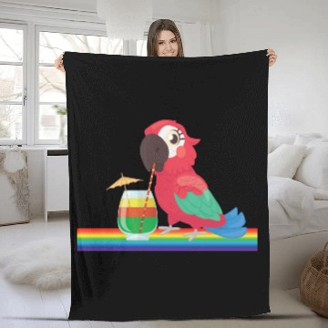 Discover parrot bird of jimmy buffett Fleece Blankets