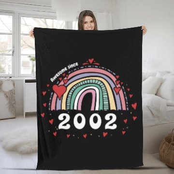 Discover Awesome 2002 - 21st Birthday w/ Cute Vintage Fleece Blankets